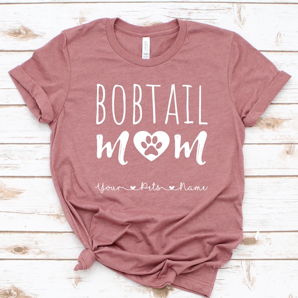 Bobtail Shirt / Tank / Hoodie, Old English Sheepdog Mom Custom T-Shirt, Bobtail Mama Personalized Tee, Bobtail Gift For Her, Customized