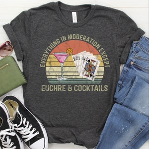 Camicia Euchre / Canotta / Felpa con cappuccio, Euchre Gift, Card Game T-Shirt, Card Players Gift, Euchre Tournament Tee, Lucky Euchre TShirt For Her/Him