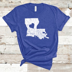 Chemise de Louisiane, chemise d'état de Louisiane, maison de Louisiane, T-shirt de carte de Louisiane, chemise de voyage de Louisiane, cadeau d'amant de Louisiane, voyage de Louisiane