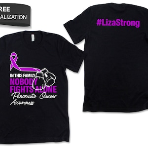 Custom Pancreatic Cancer Awareness Shirt / Tank / Hoodie, Personalized Pancreatic Cancer Tshirt, Cancer Support Squad Tee, Custom Team Gift