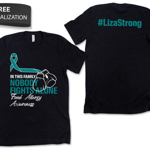 Custom Food Allergy Awareness Shirt / Tank / Hoodie, Personalized Food Intolerance Tshirt, Sepsis Support Squad Tee, Custom Name Team Gift