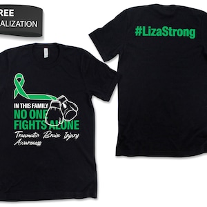 Custom Traumatic Brain Injury Awareness Shirt / Tank Top / Hoodie, Personalized TBI Tshirt, Support Squad Tee, Custom Name Team Gift