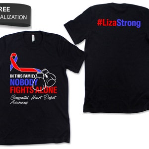 Custom Congenital Heart Defect Awareness Shirt / Tank Top / Hoodie, Personalized CDH Tshirt, Support Squad Tee, Custom Name Team Gift