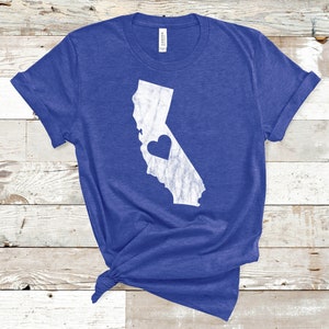 Chemise de Californie, chemise d'état de Californie, tee-shirt de maison de Californie, T-shirt de carte de Californie, voyage de Californie, chemise de fille de Cali, cadeau de voyage