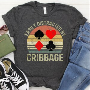 Camicia Cribbage / Canotta / Felpa con cappuccio, Divertente maglietta da gioco di carte Cribbage, Regalo Cribbage, Amante di Cribbage, T-shirt giocatore Lucky Cribbage, Maglietta da presepe