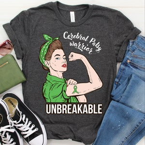 Zerstrittenes T-Shirt / Tank Top / Hoodie, CP Warrior Unbreakable Tshirt, Support Shirts, Survivor T-shirt, Fighter Tee, Fight Gift