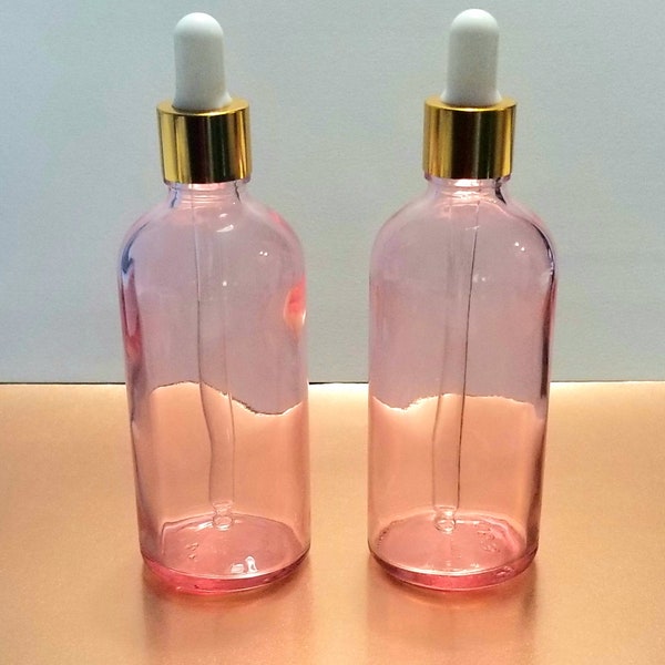 Pink Glass Bottles Etsy