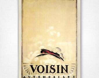 Voisin Automobiles White – 1923 – Cartel de Charles Loupot - A4, A3, A2, A1 y 50x70