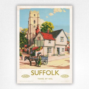Plakat Suffolk, plakat LNER Plakat Horse and Cart - A4, A3, A2, A1 i 50x70