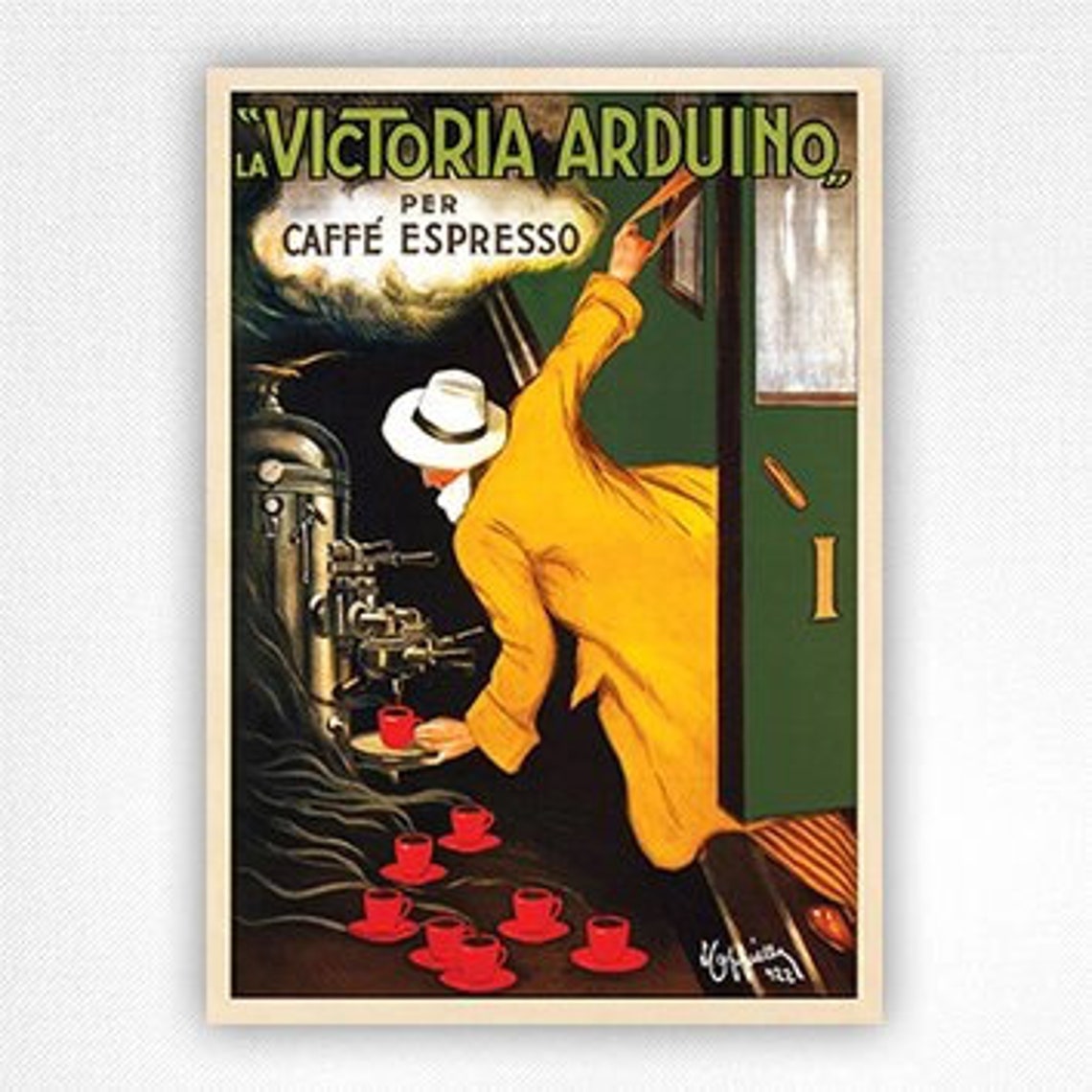La Victoria Arduino per Caffé Espresso Cappiello Poster A4, A3