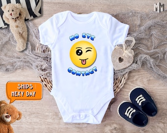 No Eye Contact Funny Movie Bodysuit for Kids, Personalized Baby Gift from Grandpa, Gift for Comedian Parents