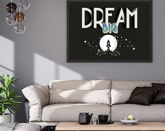 Infinite Dreams Wall Art, Rocket Wall Decor, Inspiring Space Art, Galactic Adventure Decor, Modern Cosmic Aesthetic, Kids Room Custom Canvas