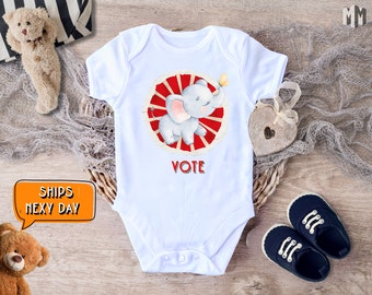 Elephant-astic Baby Voter Clothing, Little Animal Lover Bodysuit For Newborn, Republican Baby Shower Gift