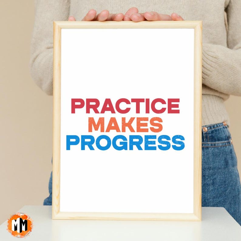 Practice Makes Progress Printable, Growth Mindset Classroom Poster ...