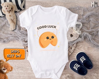 Good Fortune Cookie Baby Bodysuit, Good Luck Newborn Outfit For Him, Funny Baby Clothing For Her