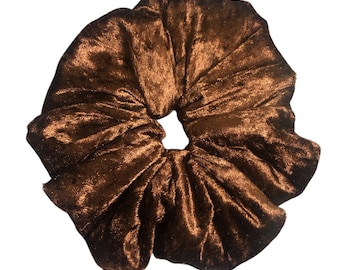 Samtvelours-Haargummi, extragroß, Haargummi, Haaraccessoire, Geschenk für sie 【VELOUR CHOCO】