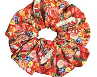 Kimono-Haargummi, japanisches Accessoire, übergroßer Haargummi, Haargummis, Haarschmuck, wunderschöner Blumen-Haargummi, japanisches Geschenk für sie 【WAKO】