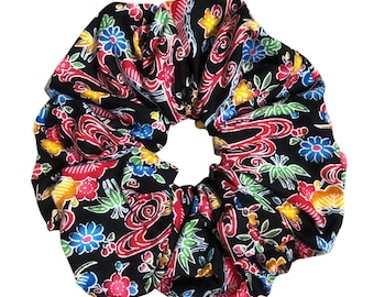 Japanisches Accessoire: Übergroße Haargummis im Kimono-Stil, Neon-Look, Kyoto-Design, einzigartiges Geschenk 【NEONKYOTO】