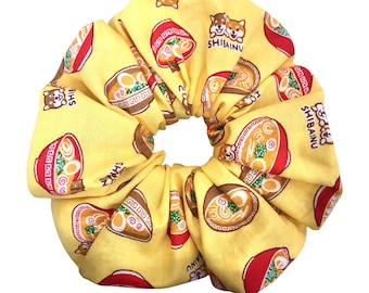 Japanisches Accessoire: Übergroße Haargummis mit Shiba-Inu-Motiv, japanisches Ramen-Motiv aus Tokio und Kyoto, einzigartiges Geschenk【SHIBARAMEN】