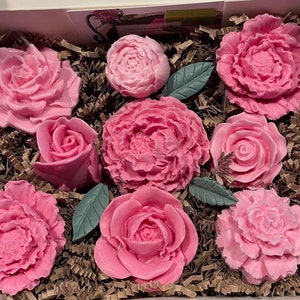 Boîte de savon pivoine et rose