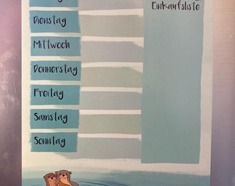 Speiseplan als Magnetfolie