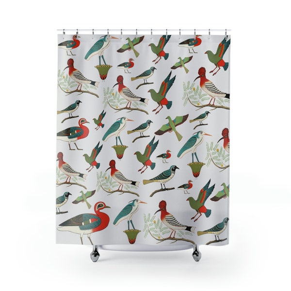 Bird Shower Curtain Etsy
