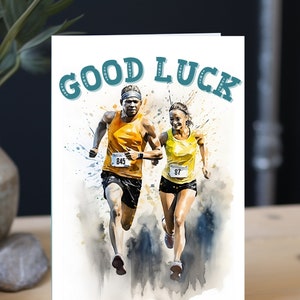 Glückskarte für Läufer, Gut gemacht Grußkarte, Geschenk für Läufer, Marathon-Karte, Marathon-Finisher-Karte, Glückwunsch-Laufkarte