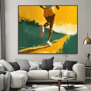 Abstract Running Art Print: Marathon Runner Gift (digital Download) - Etsy