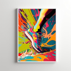 Pôster de corrida, impressão de corrida, presente para corredor, impressão de arte de parede, pés de corredor, parkrun, arte digital, corredor de maratona, presente para casa, impressões para casa
