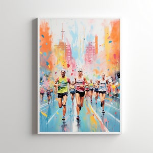 Running Poster, Marathon Poster, Running Print, Gift For Runner, Wall Art Print, Printable Art, Joggers Gift, Outdoor Sports Art, Games Room