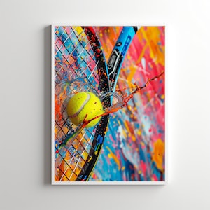Tennis Poster, Tennis Art Print, Tennis Gift, Gift For Tennis Player, Wall Art Print, Printable Art, Sports Print, Games Room, Tennis Lover