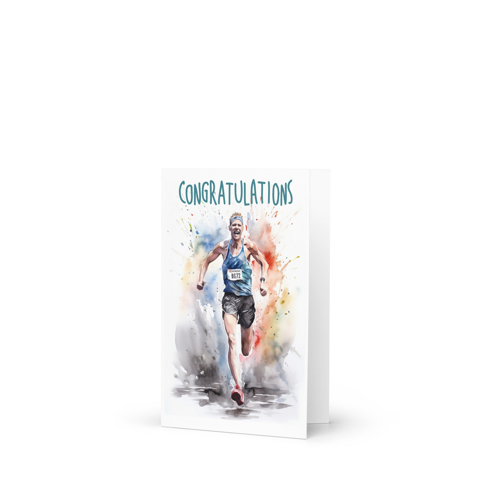 Marathon Finisher Card: Congratulations Runner Greeting Card - Etsy