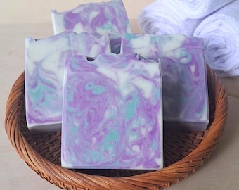 Stress Relief  | Eucalyptus Spearmint Cold Process Soap | Lavender Sage Spa Soap | Aromatherapy Gift