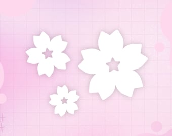 Sakura Flower Decal Booster Pack • 8 Cherry Blossom Bumper Stickers  • Up to 6cm • Colour Options • Gift for Car Owner, Car Customisation