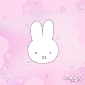 Bunny Sparkle Miffy Inspired Vinyl Decal • 10cm •  Cute, Kawaii, Bumper Sticker