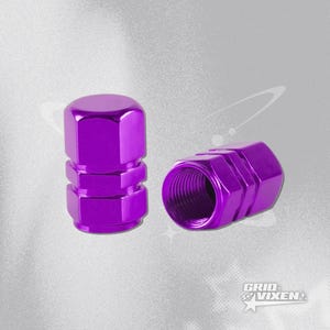Purple Pink Dust Caps for Tyres | Pack of 4 |  Alloy Wheel Customisation, Easy to Fit, Air Valve Covers | Cute Gift for Car Lover