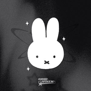 Sticker en vinyle inspiré de Miffy Bunny Sparkle | 10 cm |  Sticker pour voiture Mignon, kawaii,