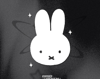 Calcomanía de vinilo inspirada en Bunny Sparkle Miffy / 10 cm / Bonita, kawaii, para parachoques