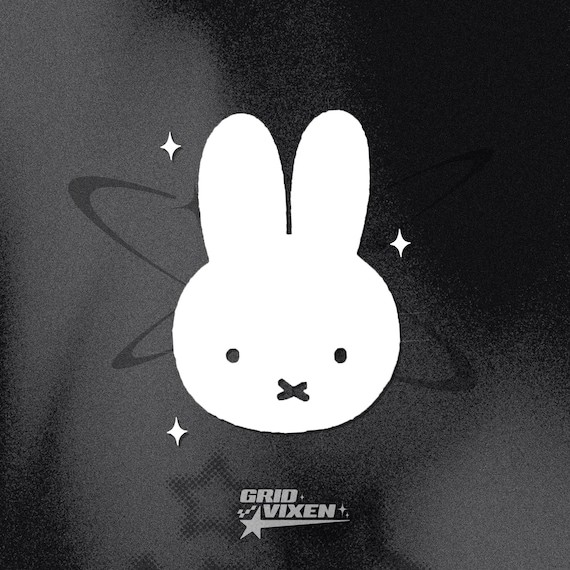 Bunny Sparkle Miffy Inspired Vinyl Decal  | 10cm  |  Cute, Kawaii, Bumper Sticker