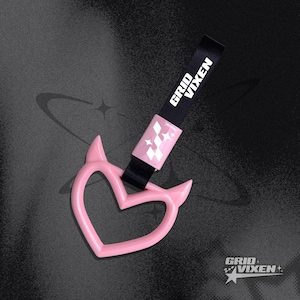 Pink Devil Heart Tsurikawa |  JDM Car Interior Accessory