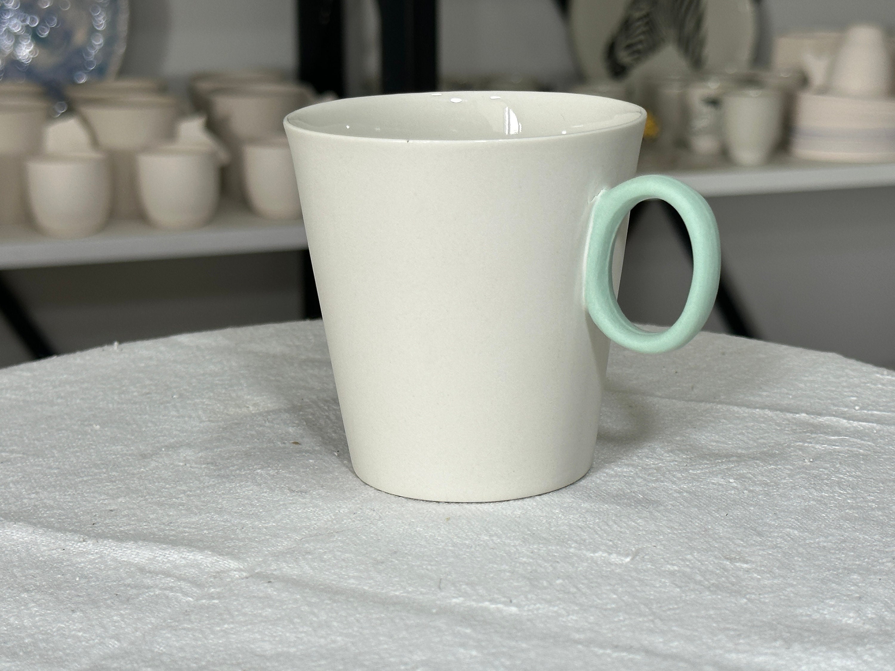 16 oz Bistro Ceramic Coffee Mug Cup Fancy Elephant