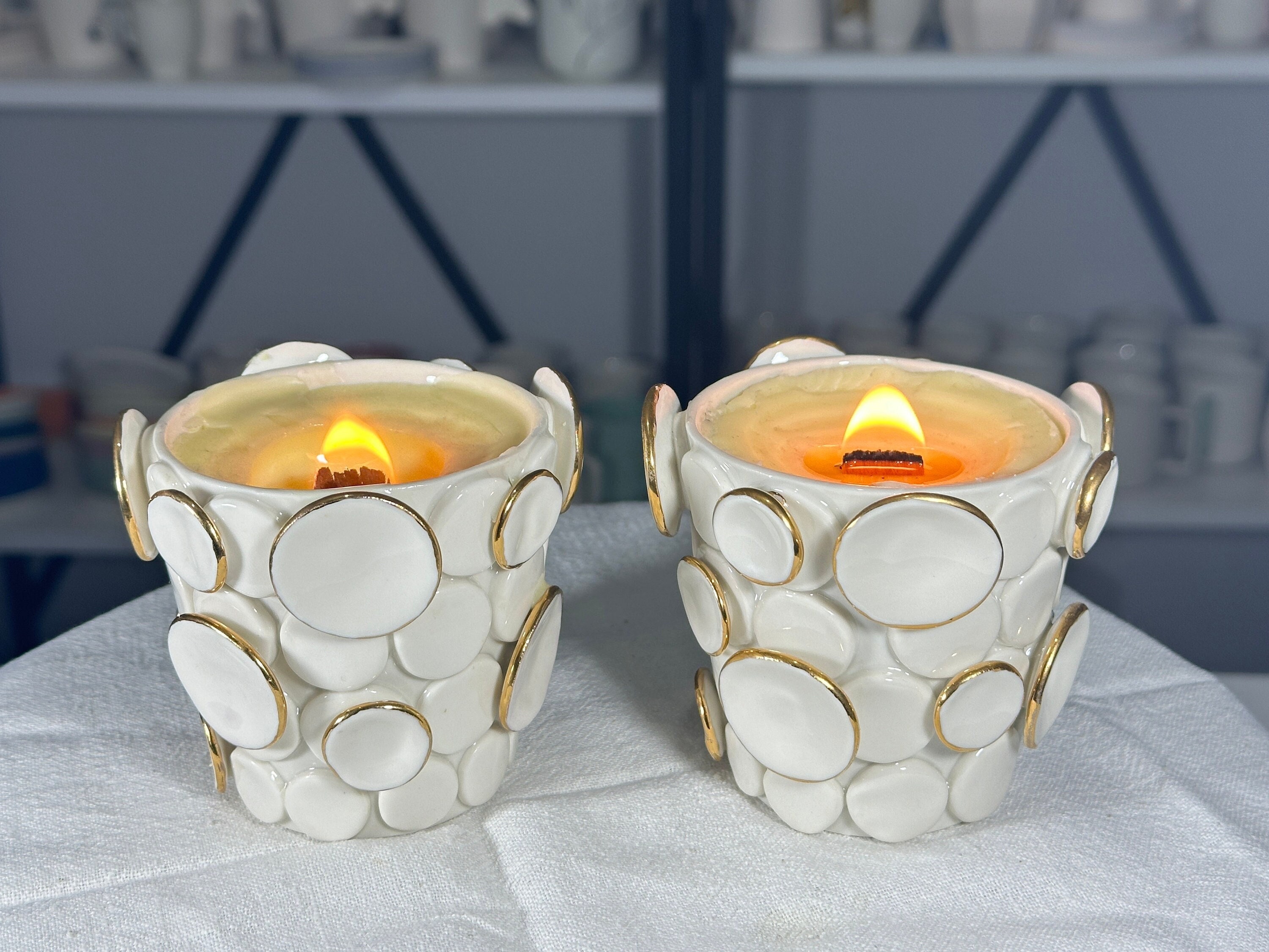 Set of 2 Gold Geometric Terrarium Tealight Candle Holders for Wedding –  Lasercutwraps Shop