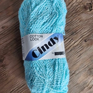 Cindy by Bouquet Cotton Look Yarn Skein 50g Baby Blue