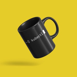Kubernetes Kubectl Black Mug - Developer / Programmer / Coder / Software Engineer Mug