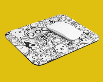 Doodle marin - Tapis de souris - Développeur / Programmeur / Codeur / Ingénieur logiciel / DevOps