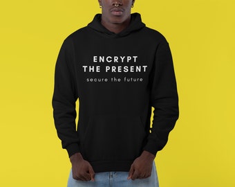 Chiffrez le présent, sécurisez l'avenir - Sweat à capuche Heavy Blend™ pour développeur/programmeur/codeur/ingénieur