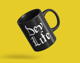 Dev Life - Developer Mug - Ontwikkelaar / Programmeur / Coder / Software Engineer Mug