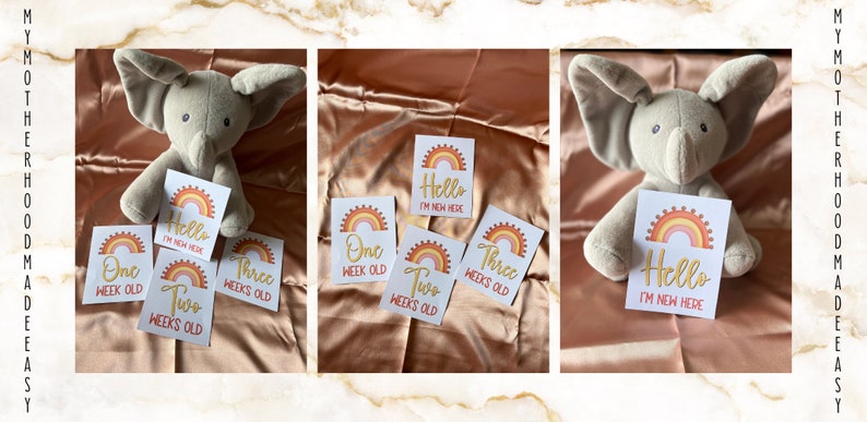 35 Printable Simple Baby Girl Boho Rainbow Milestone Cards | Baby ...