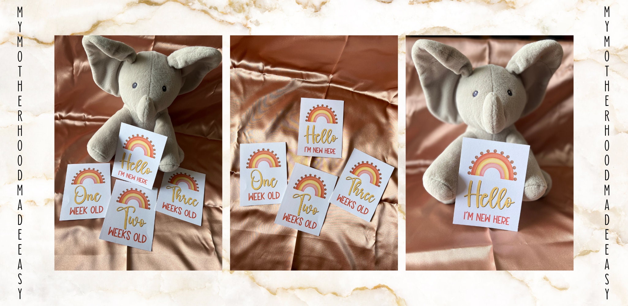 35 Printable Simple Baby Girl Boho Rainbow Milestone Cards | Baby ...