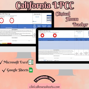 California LPCC, klinische urenregistratie, supervisielogboek voor gediplomeerde professionele hulpverlener - afstudeercadeau counseling